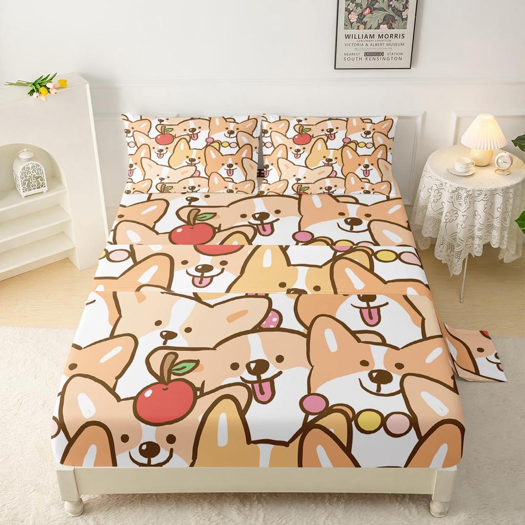 Sports Basketball Football Baseball Pattern Sheet Four-piece Bedding Set Bedroom Dormitory Bedding