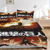 Attack Titans Print 3Pcs Bedding Setduvet Cover With 2 Bedropillowcase Home Birthday Gift
