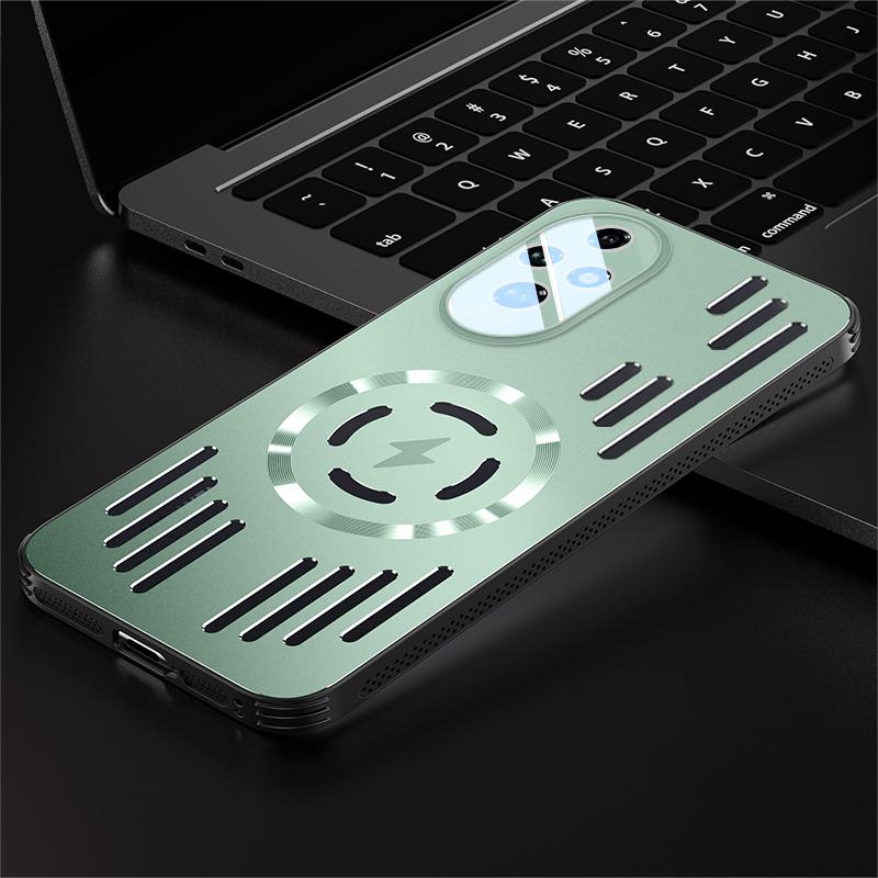 Husă Inteligentă Magnetică Wireless cu Disipare Căldură Metal Dur Pentru Huawei HONOR 300 200 100 Magic 7 Pro Lite X9C