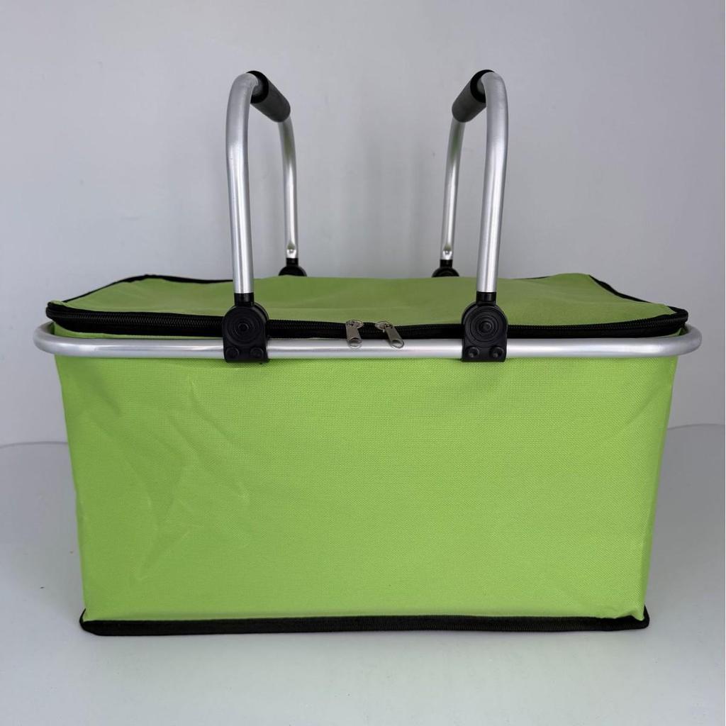 Portable Foldable Insulated Picnic Cooler Bag with Aluminum Foil Thermal Insulation for Camping and Outdoor Use