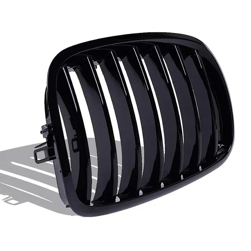 1 pár mřížky předního nárazníku vozu leskle černá ledvinková závodní mřížka pro BMW X5 E70 X6 E71 2007-2014 #51137307599 51137307600