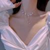 Transparent Fishing Line Necklace for Women Personality Zircon Love Heart-shaped Invisible Clavicle Chain Fashion Jewelry GIfts