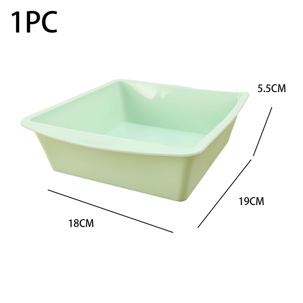 4/1 Stück Silikon-Kuchenform zum Backen, Antihaft-Quadratische Kuchenplatte, Toastform für DIY, Haushaltsküche, Backblech, 5 Farben