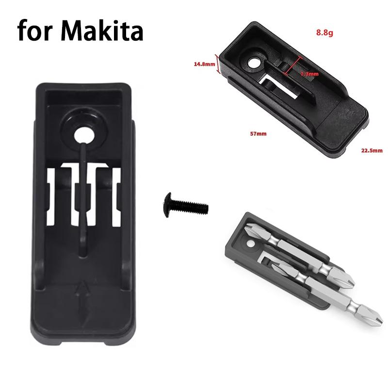 Doppelbithalter mit Schraube für Makita 14,4V 18V Schlagbohrschrauber Elektrischer Schraubendreher Bits Halter für Makita Schlagbohrschrauber