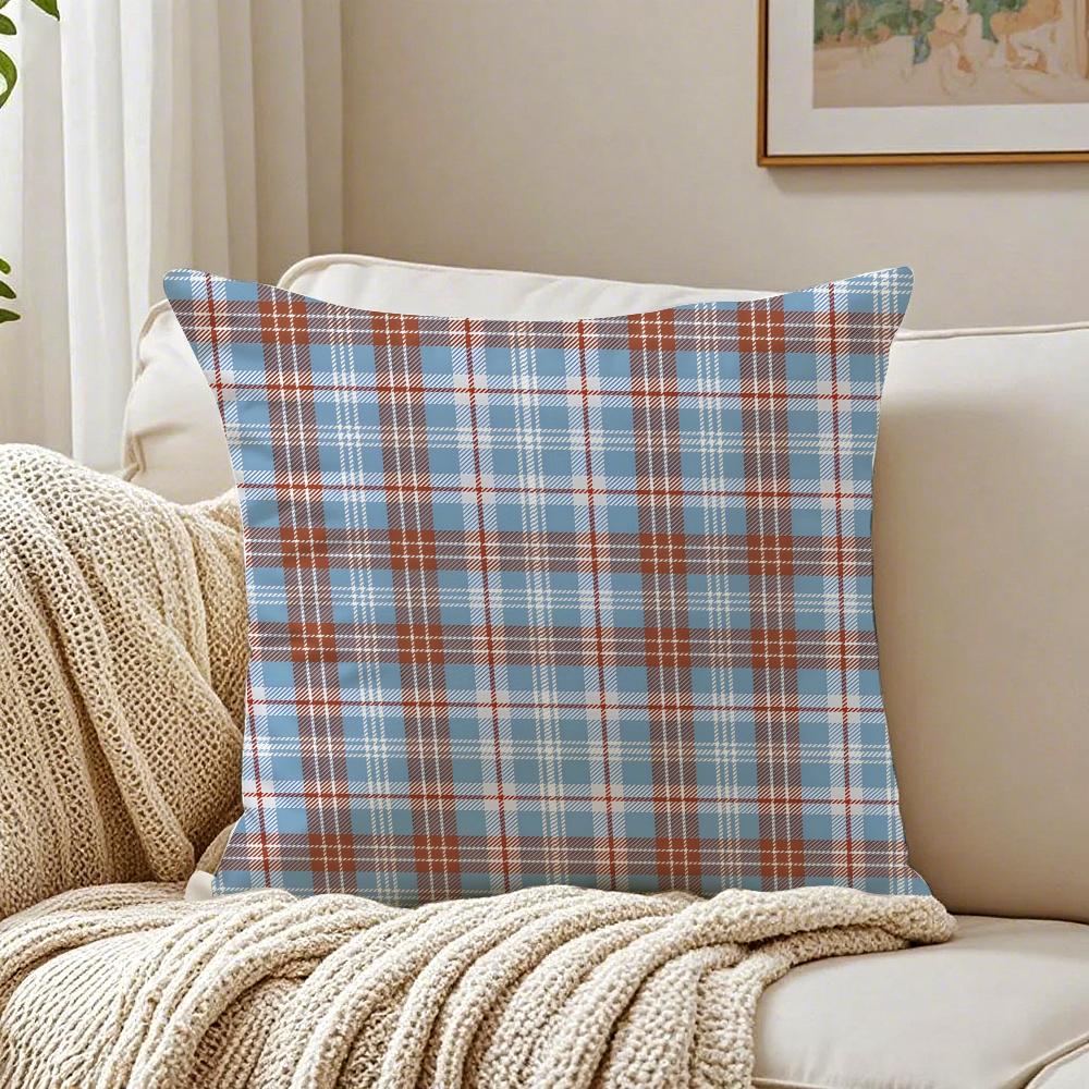 Fashionable Check Pattern Design Cushion Cover Pillowcase Antidustmite living Room Sofa Decor Cushion Room