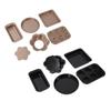 6pcs Bakeware Set Loose Bottom Carbon Steel Anti Stick Baking Pans Set for Toast Muffin Pizza