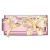 Romantic Pink Love Rose Butterfly Star Shell Zircon Long Italian Charm Links Fit 9mm Stainless Steel Bracelet DIY Making Jewelry