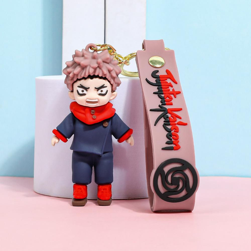 New Fashion Anime Jujutsu Kaisen Gojo Satoru Doll Plush Keychain Backpack Charm Cute Figure Toy Gift For Boys Girls Cosplay