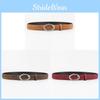 Ceinture classique en cuir pour femme avec boucle en alliage, idéale pour les tenues décontractées et professionnelles.