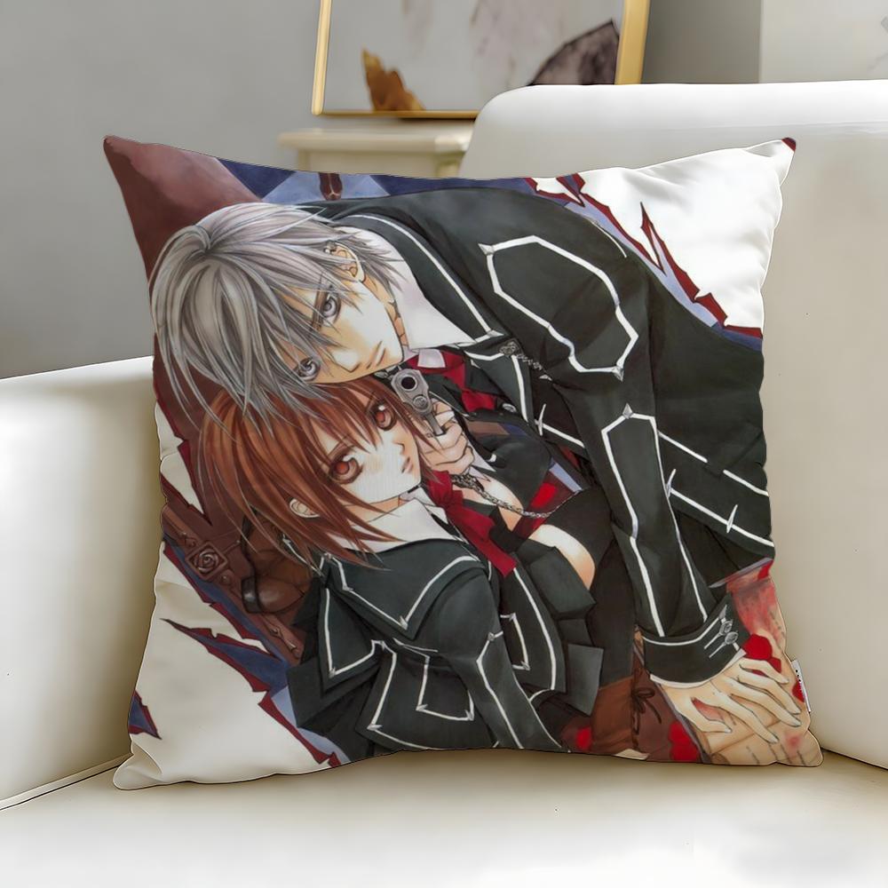 classic anime Vampire Knight Cushion Cover Soft & Easy-Wash Pillow Case – Versatile for Couch, Bed, Travel and Office