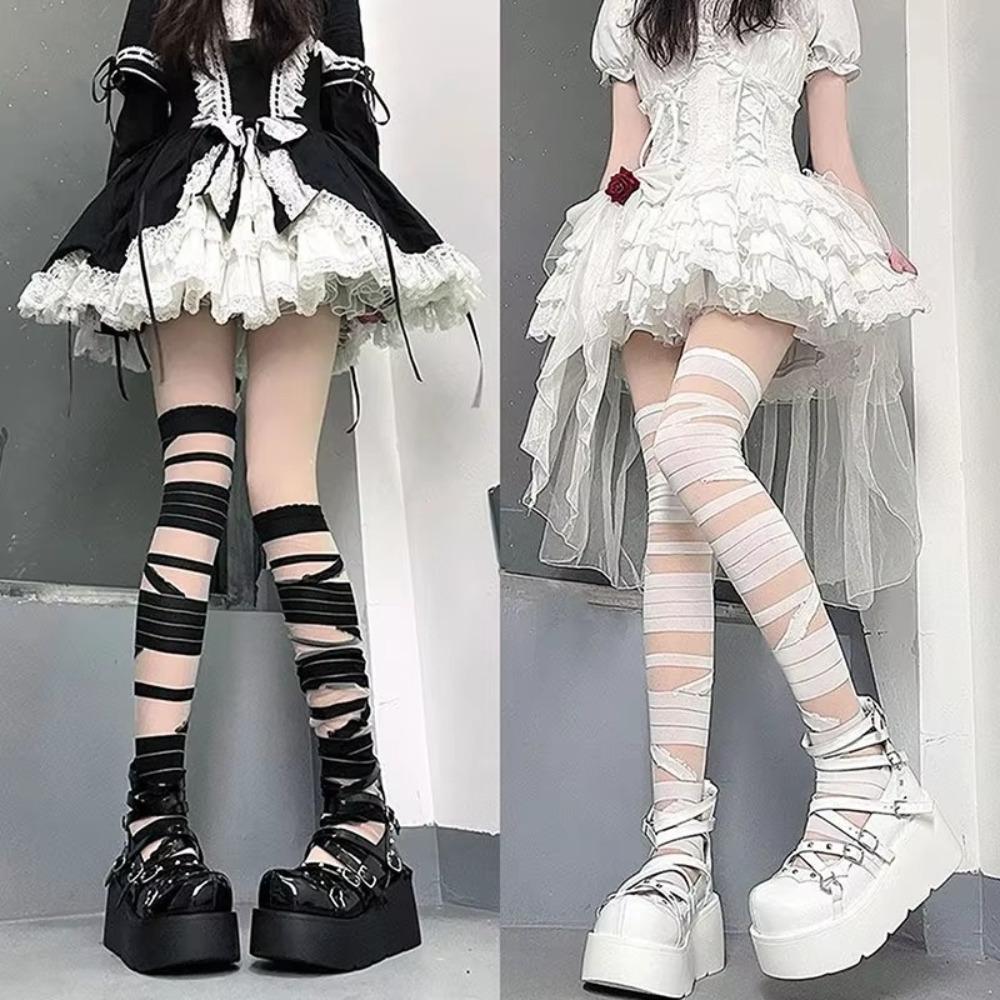 JK Y2k Long Stockings Ultrathin Long Tube Hosiery New Knee Socks  All Seasons
