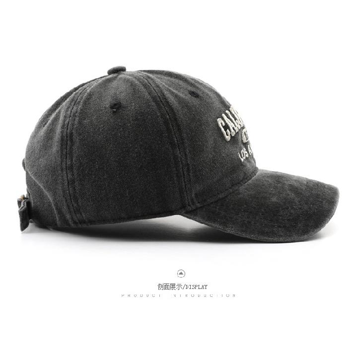 Women's washed and distressed letter-embroidered baseball cap, suitable for outdoor activities, providing sun protection and shade