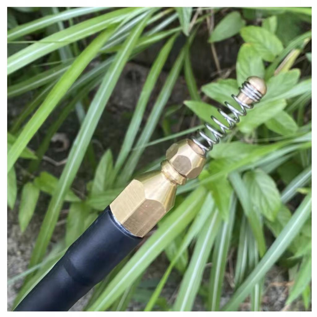 Rosfix Dysza Sprężynowa Do Kanalizacji 1/4"" – Mosiężna Konstrukcja | Obrotowy Strumień 3D | Do Rur I Odpływów