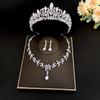 New Bridal Tiara Necklace Three-piece Set Crown Wedding Accessories Bridal Set