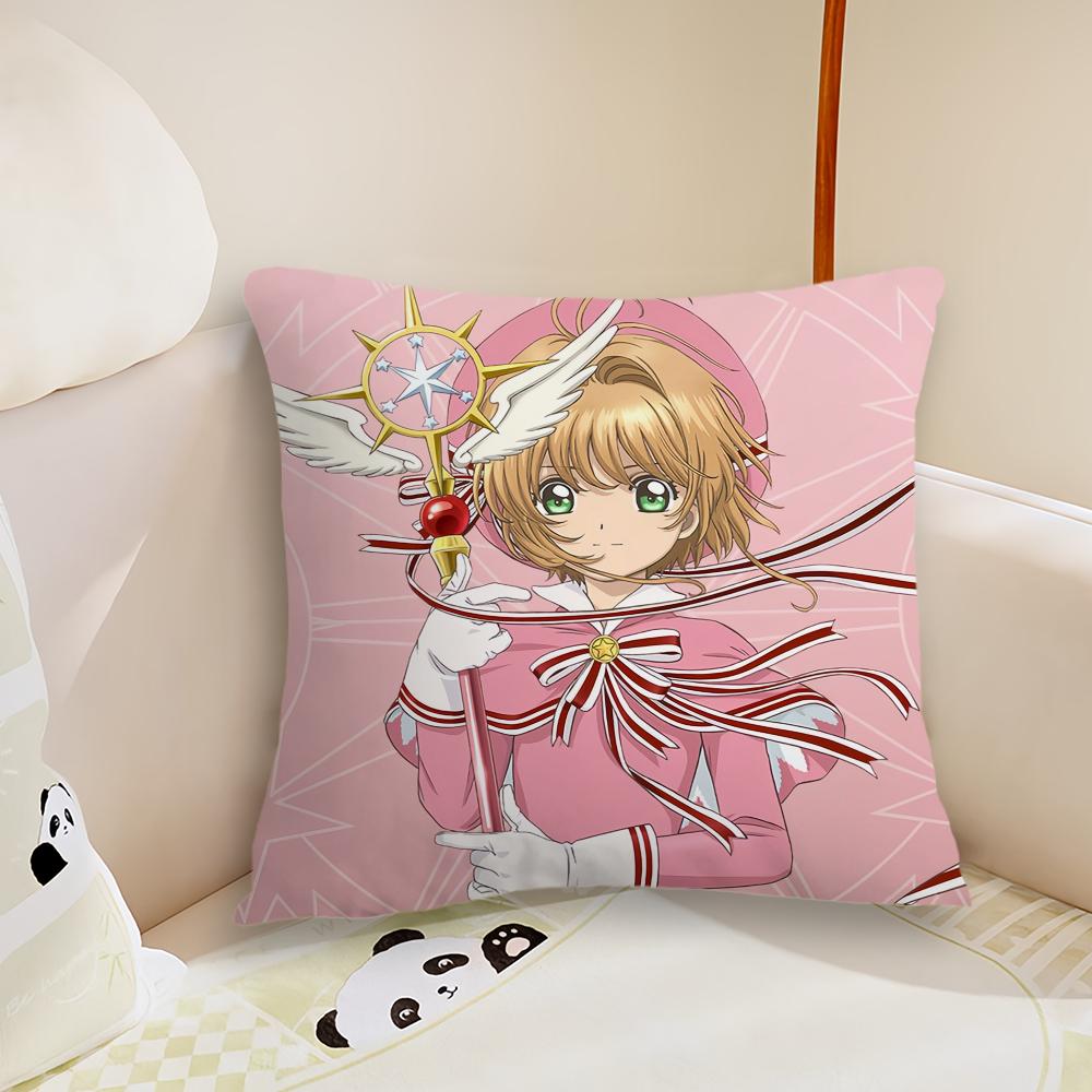Clasic Comic C-Cardcaptor Sakura Cushion Cover Living Room Headboard Bedroom Office Cushion Cushion Sofa Nap Time Pillow Case