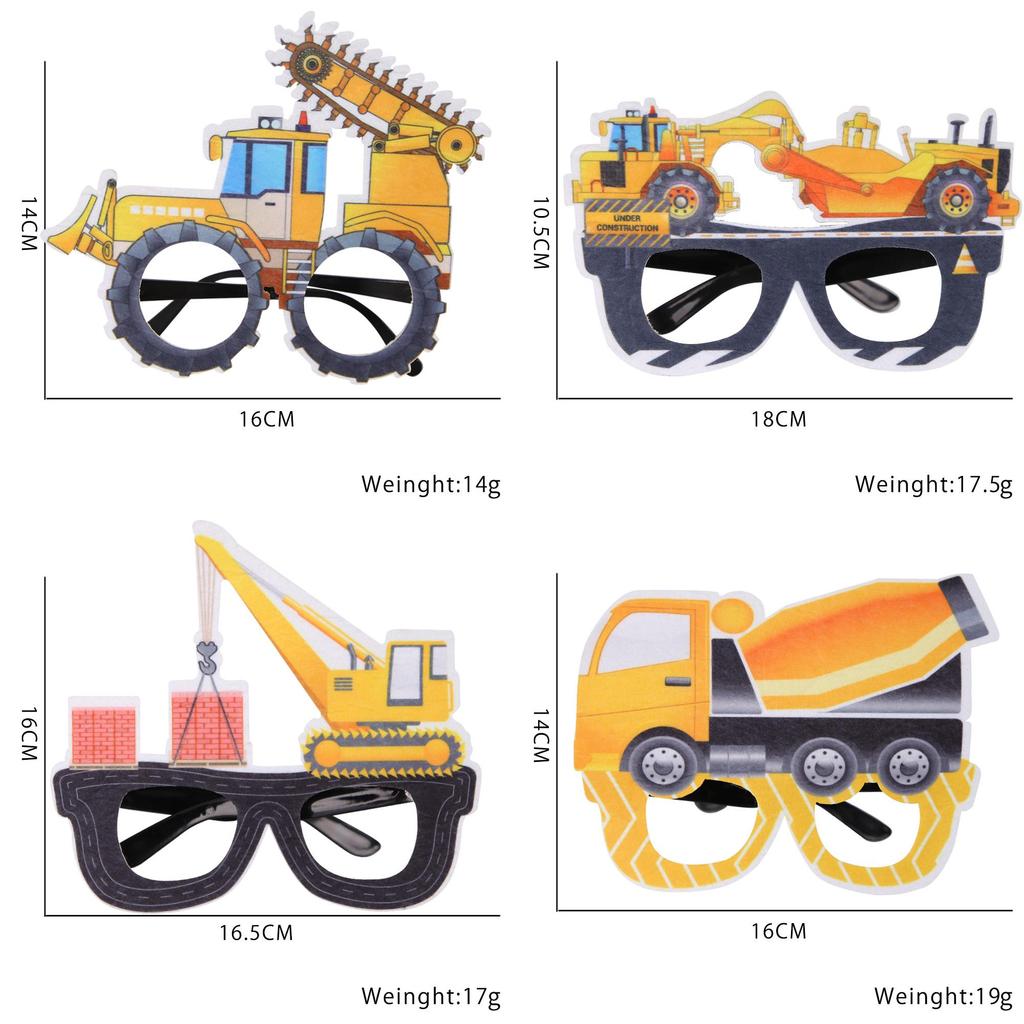 Playful And Whimsical Excavator Glasses Ideal For Childrens Party Photo Props