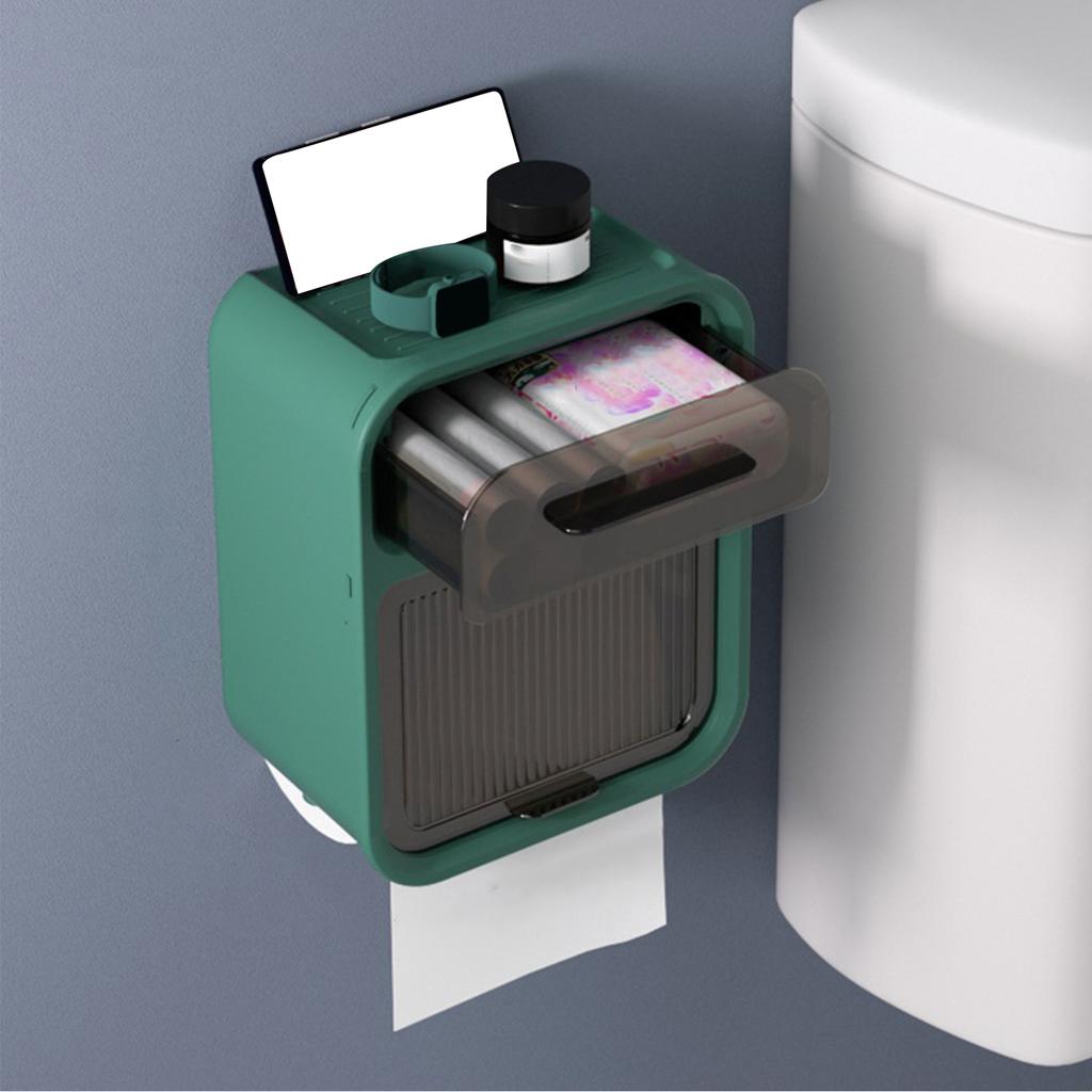 Wandmontierte Taschentuchbox Großes Fassungsvermögen Wasserdicht Stilvoll Dekorativ Praktisch Toilettenpapieraufbewahrung