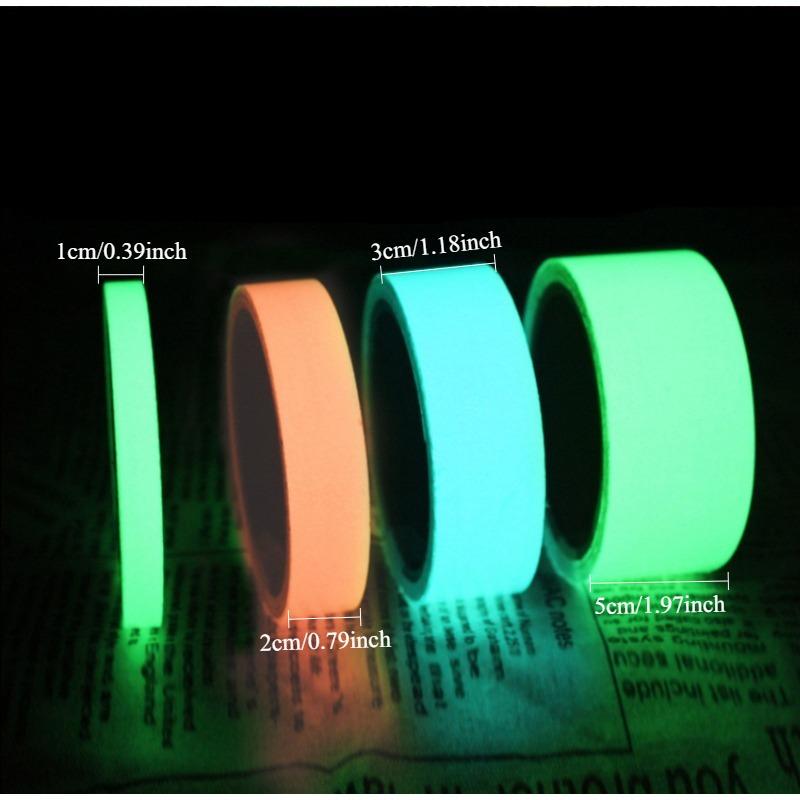 1VOLUME Luminous Tape Fluorescent Tape, Green Warning Ground Light Storage Staircase Anti-skid Sticker Reflective Luminous Tape