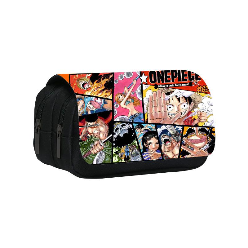 One Piece Dual Compartment Pencil Bag With Waterproof Material For School Use