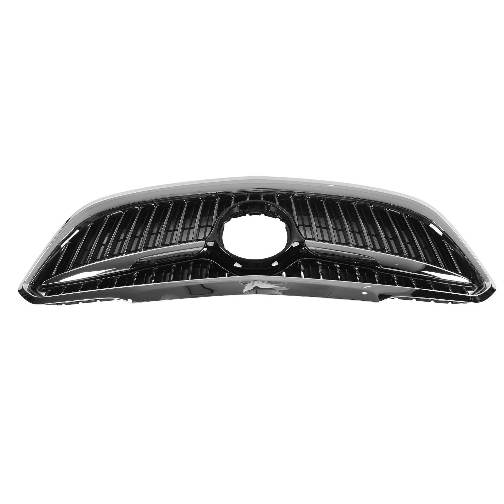 

Front Bumper Upper Grille 23461446 Black Wind Resistance Reduction Waterproof with Chrome Plated Shell Replacement for