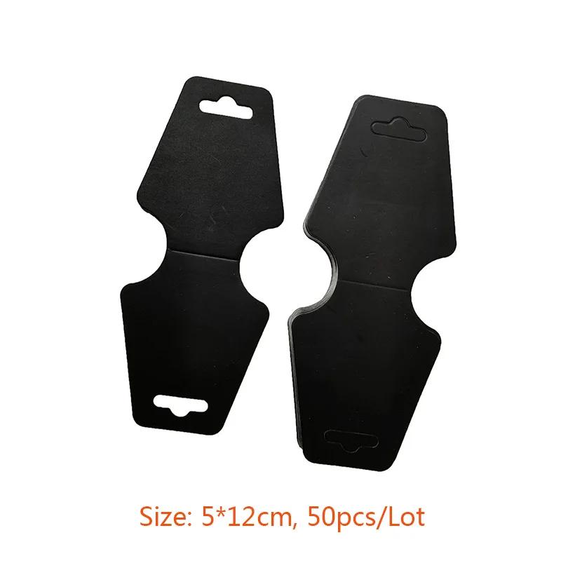 Retail 100 Pieces Necklace Package DIY Double Fold Kraft Paper Label Rectangular Gift Card Label Blank Label 3 Colors