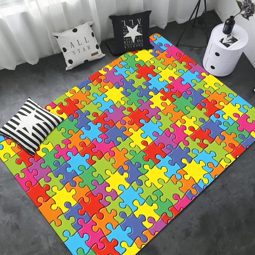 Puzzle Room Mats Nordic Style Home Doormat Bathroom-Toilet Mats Bedroom Hotel Decor Mat