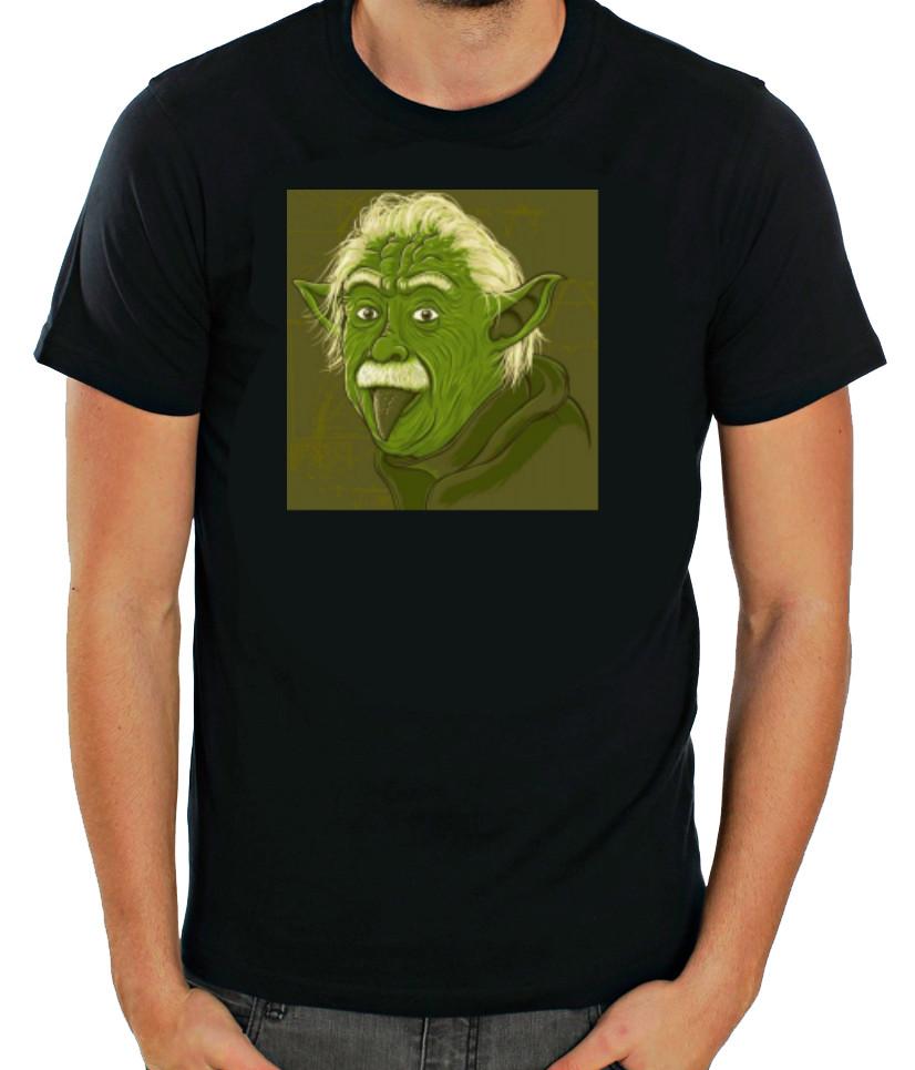 

Альберт Эйнштейн Йода Футболка с коротким рукавом Белая Мужская L817 4XL