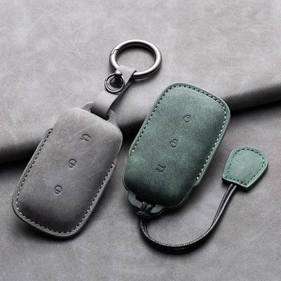 PU Leather Key Cover for Geely Car Key Shell Compatible with 1 2 3 4 Buttons Anti Dust Anti Drop Accessory for Men Women