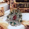 Spilla fiore vintage da donna grigio Reno vintage color oro regalo di gioielli per banchetti etnici bohémien 2023