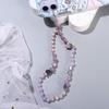 Pearl Gravel Letter Beads Chain Cell Phone Lanyard Mobile Phone Strap Crystal Stone Beads Lanyard