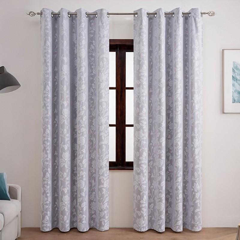 Blackout Curtain Vintage Floral Eyelet Bedroom Living Room Small Fresh Style
