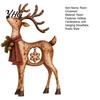 Farmhouse Christmas Home Decorations Rustic Reindeer Figurine, Resin Statue with Hanging Snowflake, Red Collectible Gifts for Friends Scarf And Bell,