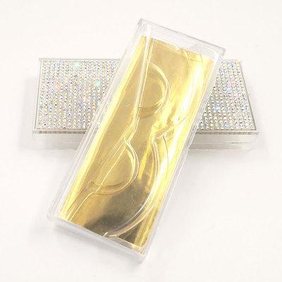 Custom Packaging Glitter Rhinestone Lash case Empty Rhinestones Eyelash Box with windows