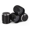 Yibuy Volume Control Dome Knobs, Rotary Knobs, Aluminum, for Electric Guitar/Bass, Pack of 10, Black, 6mm Inner Diameter