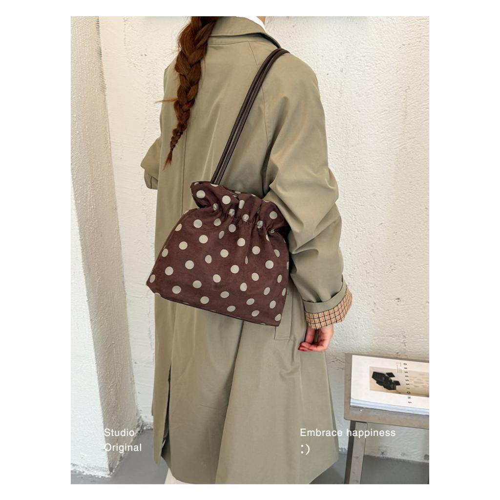 Handbag Women Faux suede Drawstring Daily Commute