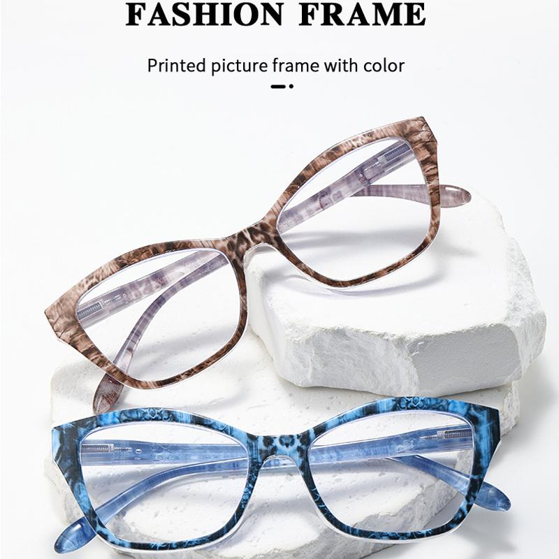 Kunststoff Lesebrille für Herren Große Katzenaugen Modische Weitsichtigkeitsbrille für Damen Blaulichtfilter Brille Alterssichtigkeit +1+1.5+2.0+2.5+3.0+3.5+4.0