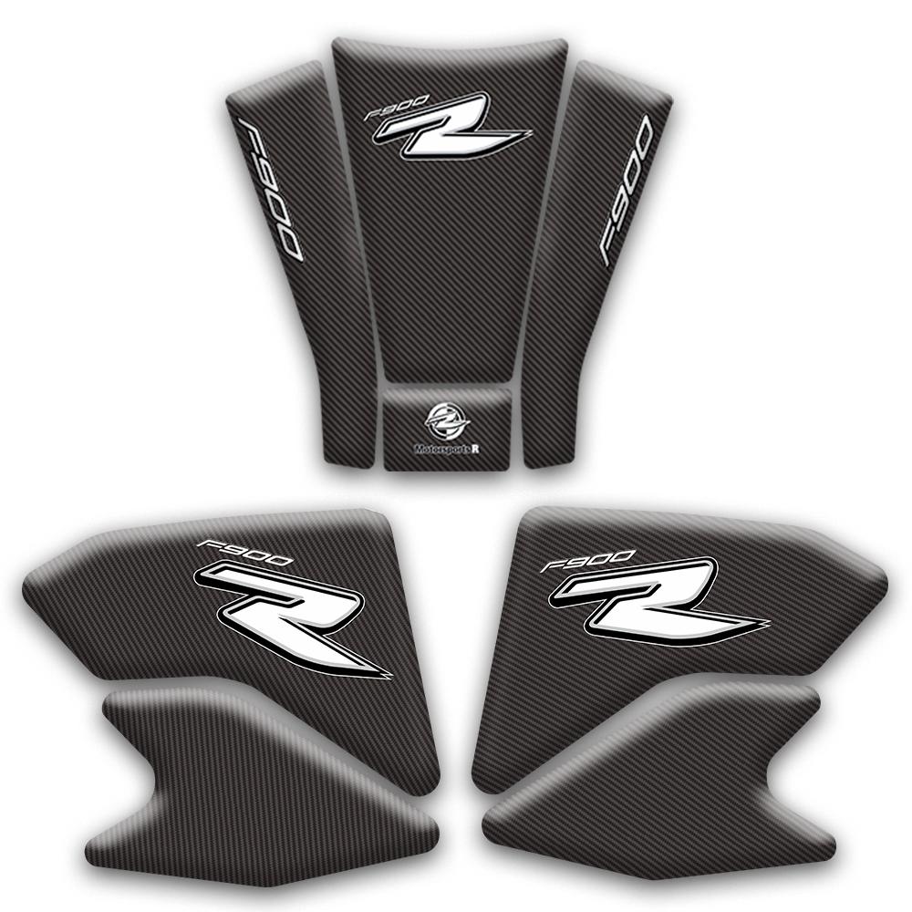 3D Motorcykel Bränsletank Pad Cover Protector Dekal-dekaler för BMW F900R F900 R reflekterande kolfiber