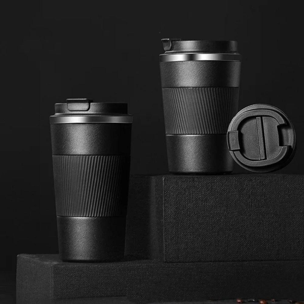 Double-layer Coffee Thermos 380ml/510ml Travel Thermal Mug Reusable Insulated Cup  Car Use