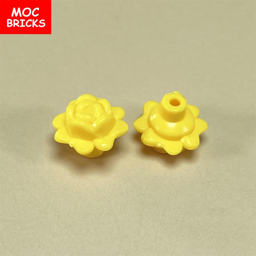 28pcs\lot MOC Bricks Flower Rose with Pin Fit with 93081c Friends Accessories Building Blocks Toys Kids Gifts