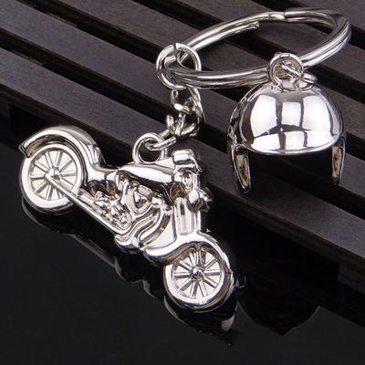 Men Crosscountry Motorcycle Helmet Metal Keychain Car Key Ring Gift