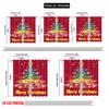 2pcs 2D Flat Printing Christmas Drapes Colorful Christmas Tree Versatile Polyester Without Electricity Party Decorations for