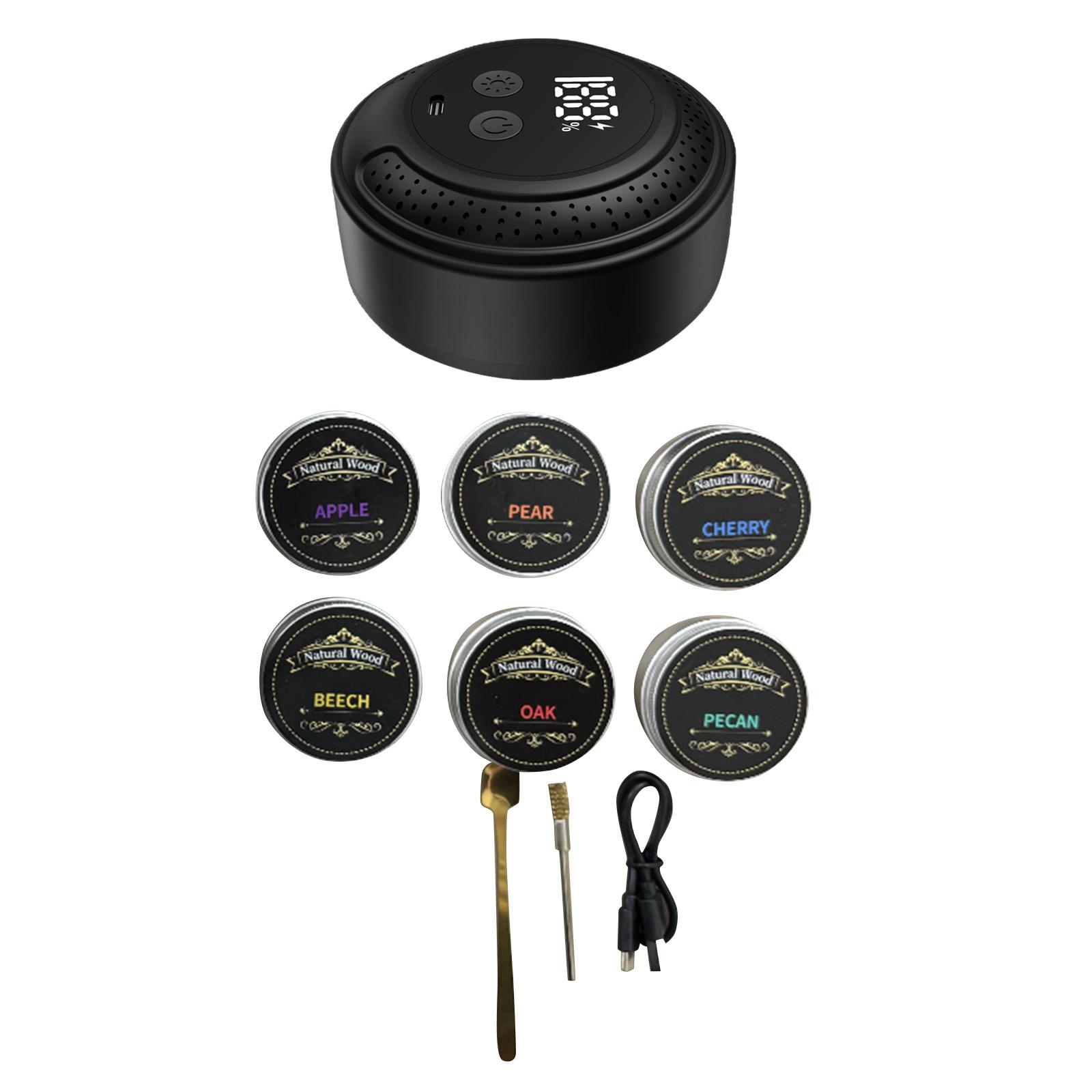 

Электрический набор для копчения виски, Перезаряжаемый копченый коктейль, 6 видов щепы, Не требует бутана, Отличный рождественский/подарок на день рождения для мужчин, , мужа One Size