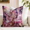 Yae Shrine Maiden Genshin Impact Cushion Cover Natural Linen Double Sided Print  Throw Pillow Case for Sofa Couch Home Decor