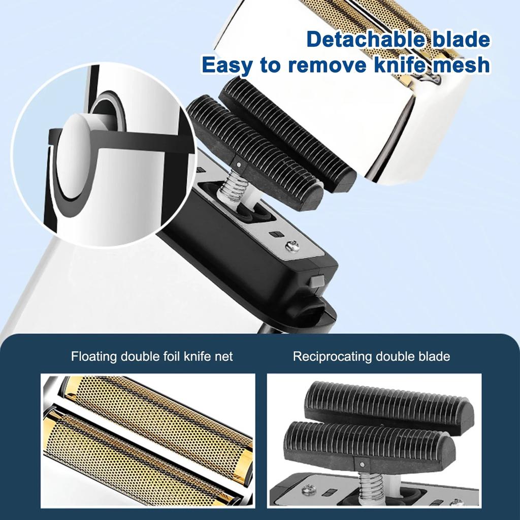 Electric Hair Clippers for Men Cordless Beard Trimmer Kit Bald Head Shaver Haircut Kit for Barber with LCD Display 9 Guide Combs