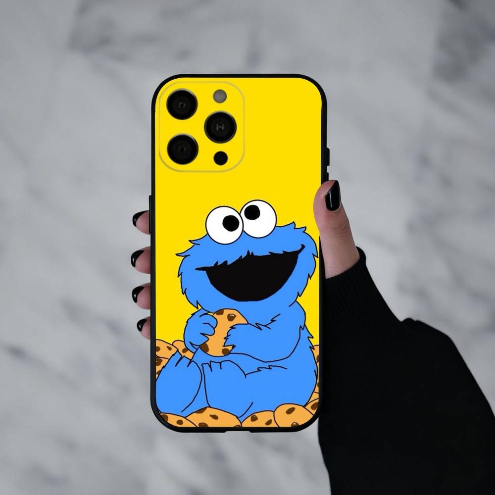 C-Cookie-M-Monster-R Funny Phone Case For iPhone 17pro,16,15,14,13,12,11 Plus,Pro Max,XS,Soft Silicone Black Cover