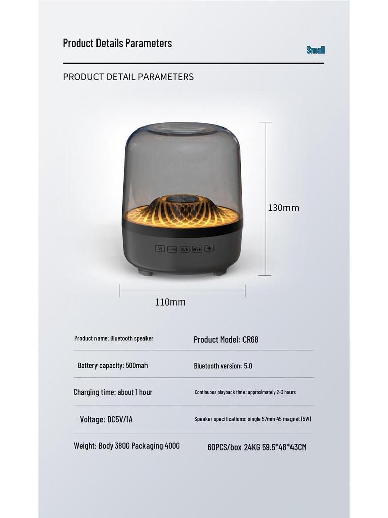 Harman Kardon Aura Bluetooth Speaker Desktop CR68 Subwoofer