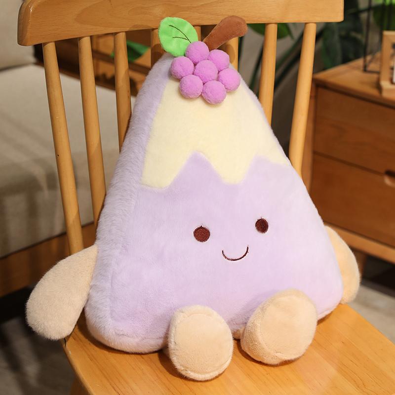 Non-Toxic 25-60Cm Cartoon Fruit Cake Plush Doll Pillow Strawberry Grape Mango Blueberry Cake Plush Toy Home Decoration Gift For Children