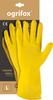 Flocked Rubber Protective Gloves / Yellow / Size: 9- / Ox-Flox_L - 100 Pcs