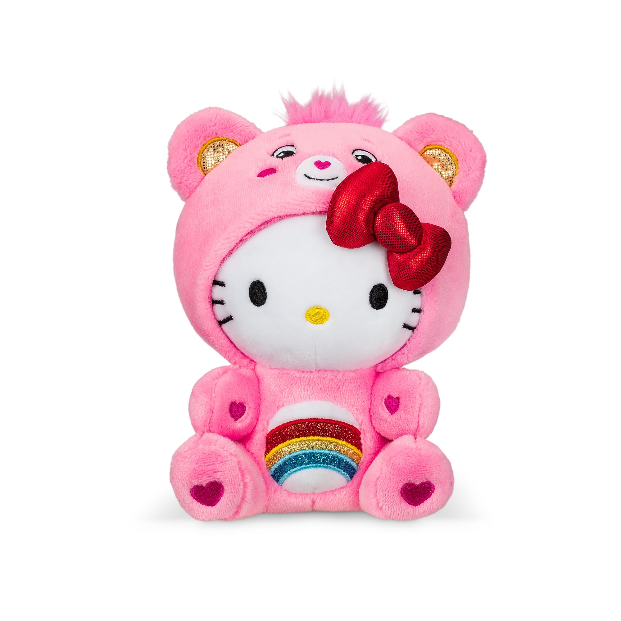 

Care Bears Hello Kitty Cheer Bear Plush Soft and Cuddly For Girls and and Ages 8-Inch Fun-Sized - Bestie! - Boys, Employees, Collectors, 4+