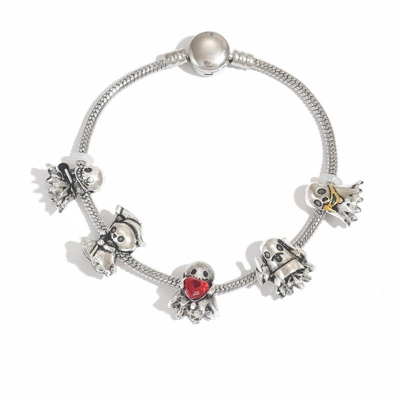 Halloween Bracelet Niche Design Sense Ghost Grim Reaper Female Jewelry Dark Metal Punk Style Bracelet